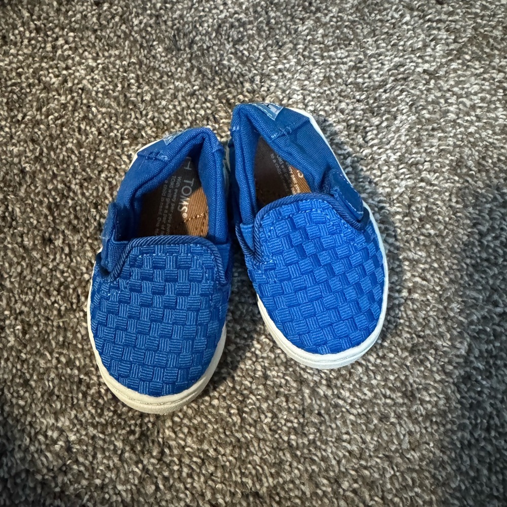 TOMS Kids Woven Blue Sneakers